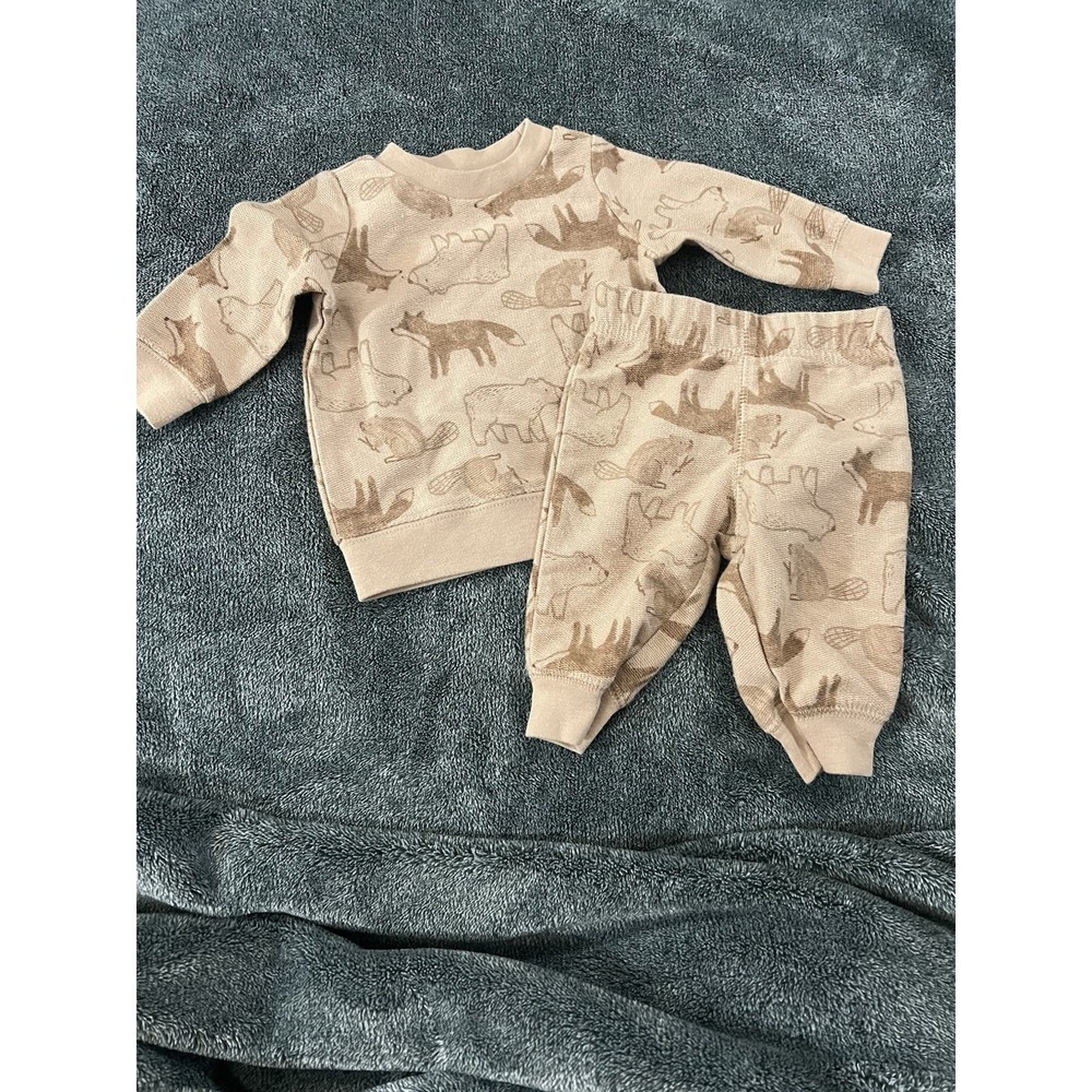 Carters Baby Boy 0-3m Outfit Wildlife Bears Fox